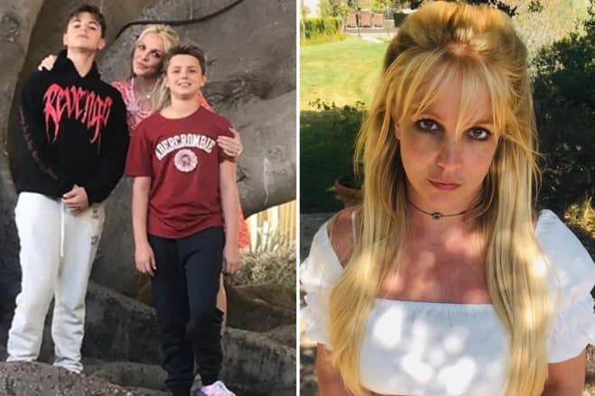 Britney Spears and her sons