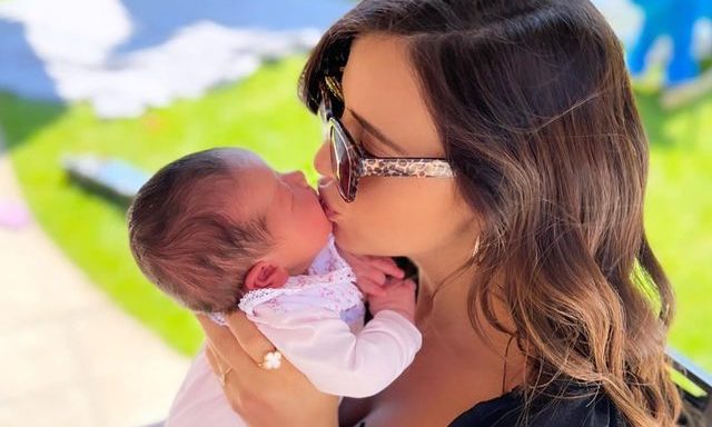 Lucy Mecklenburgh with her daughter