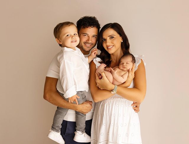 Lucy shares her two children with husband Ryan Thomas